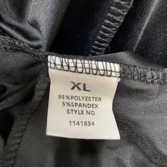 SEXY Black Faux Leather Look Casual Jumpsuit Jumper Romper Size XL - Picture 7 of 7